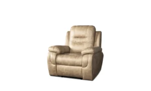 Beige microfibre recliner chair, furniture retouching