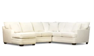 Ivory sectional sofa with chaise, furniture retouching